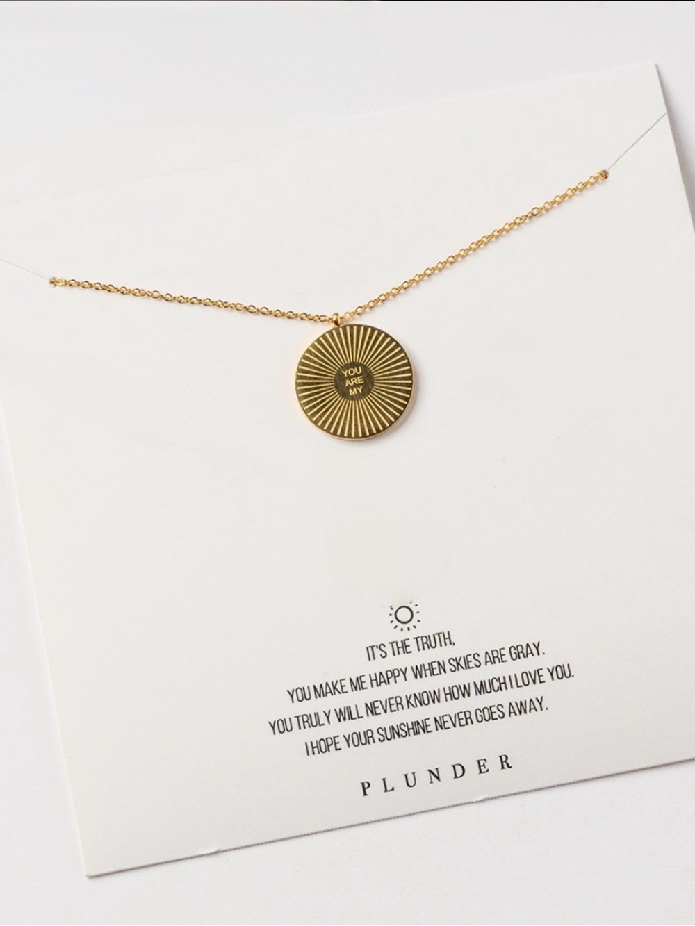 NEW Mama Sunshine Gold Necklace Stainless Steel Waterproof